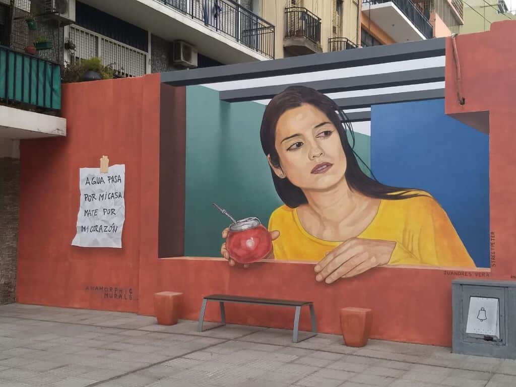 "Girl with mate" by Street Peter in Buenosaires