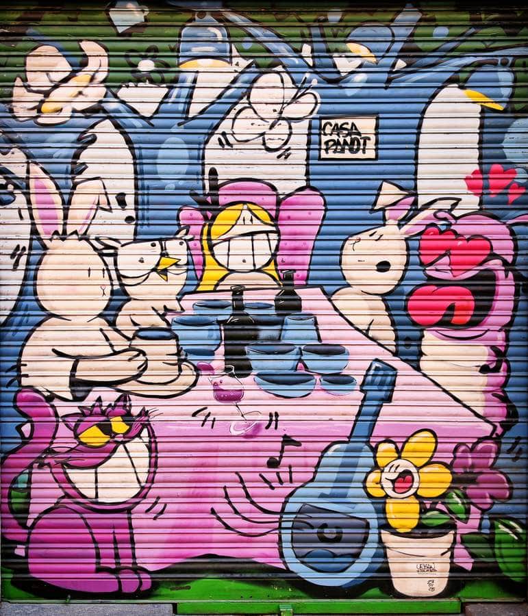 "Casa Panot Shutter 2" by Urban Flowers in Barcelona
