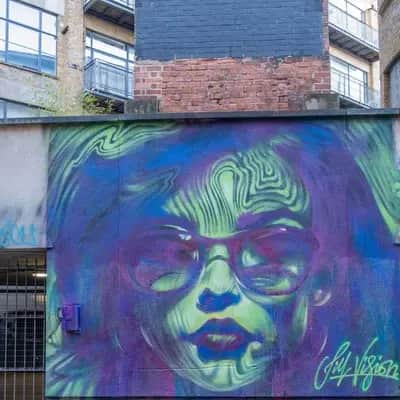 "Psychedelic Portrait with Sunglasses" by Jim Vision in London