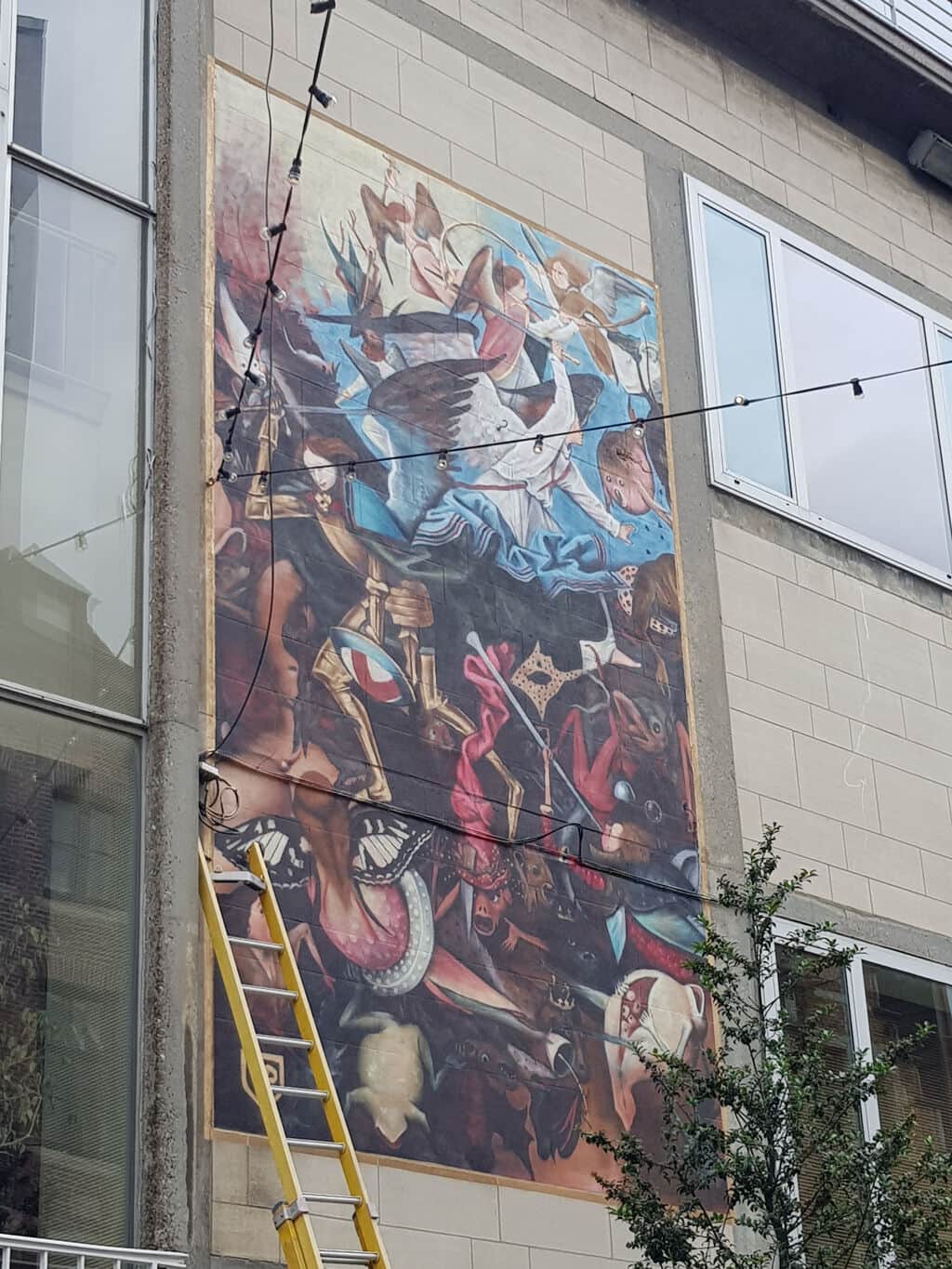 "De val der opstandige engelen" by Farm Prod. in Brussels