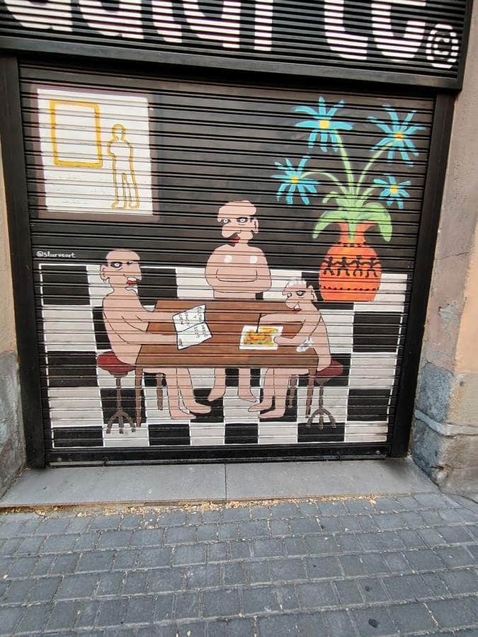 Untitled street art by slurveart in Madrid