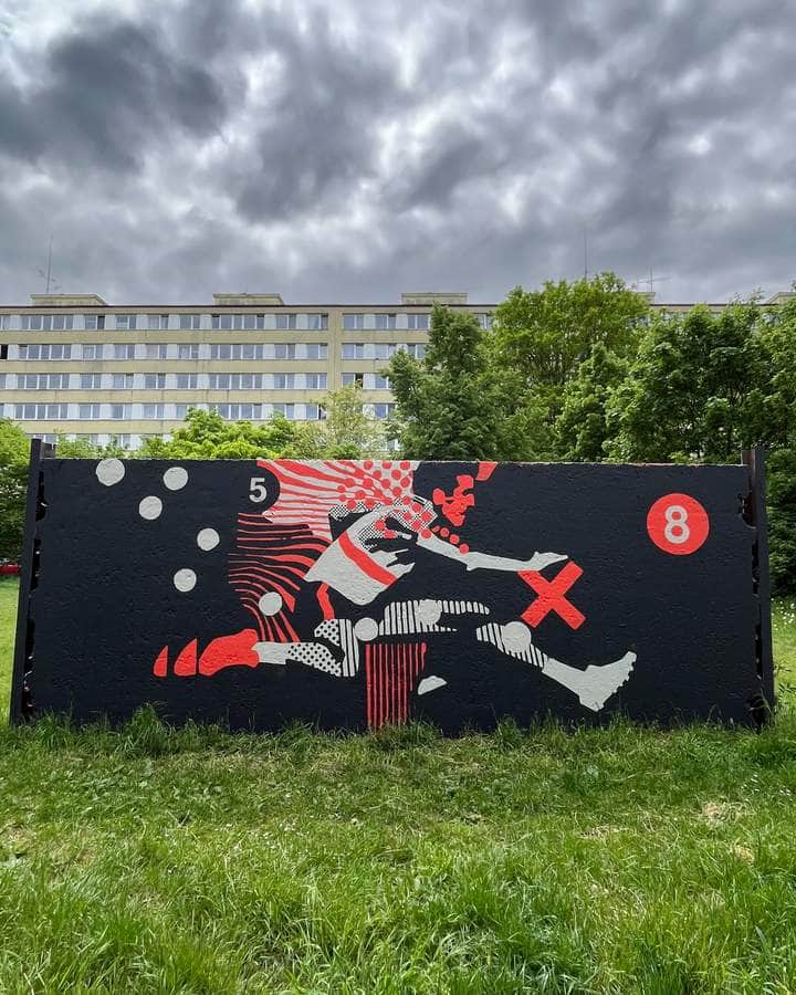 Untitled street art by Adam Bláha in Prague