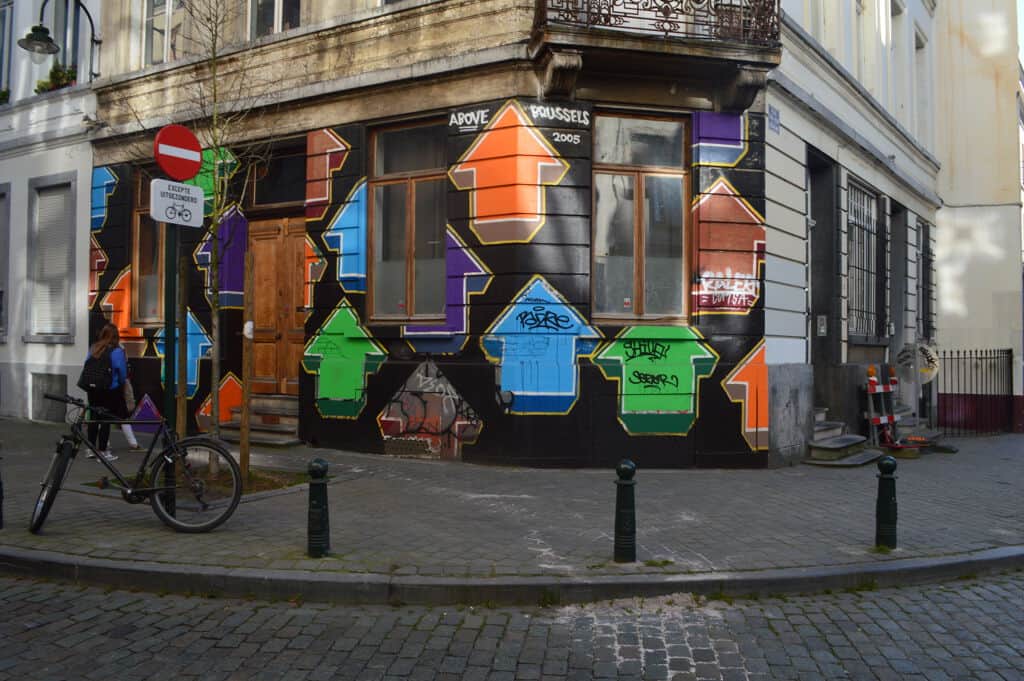Untitled street art by Above in Brussels
