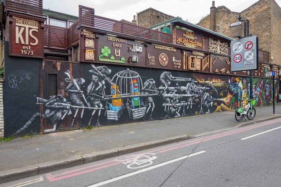 Untitled street art by Phlegm in London