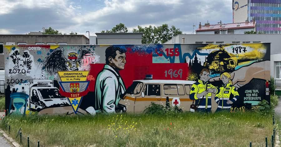 Untitled street art by Josef Rataj in Prague