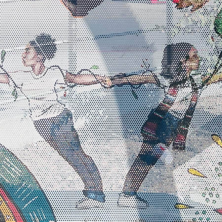 Untitled street art by mixed hues in Austin