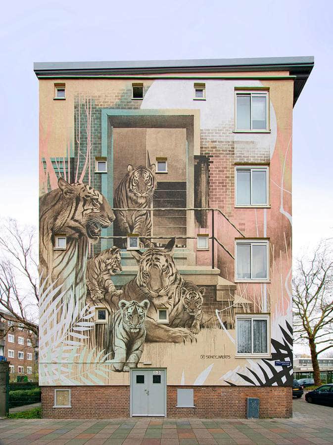 "Tiger Moms" by Sidney Waerts in Amsterdam