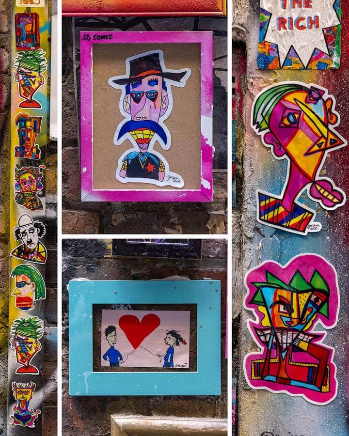 "Colorful Pop Art Street Collage" by James McLean in Melbourne