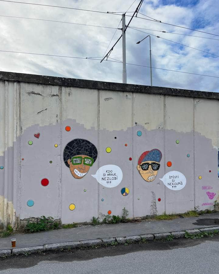 "Dva kamarádi (Two friends)" by Jan Lukeš a.k.a. Shards of Joy a.k.a. Mozaik Joker in Prague