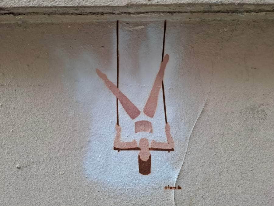 Untitled street art by Plan B in Paris