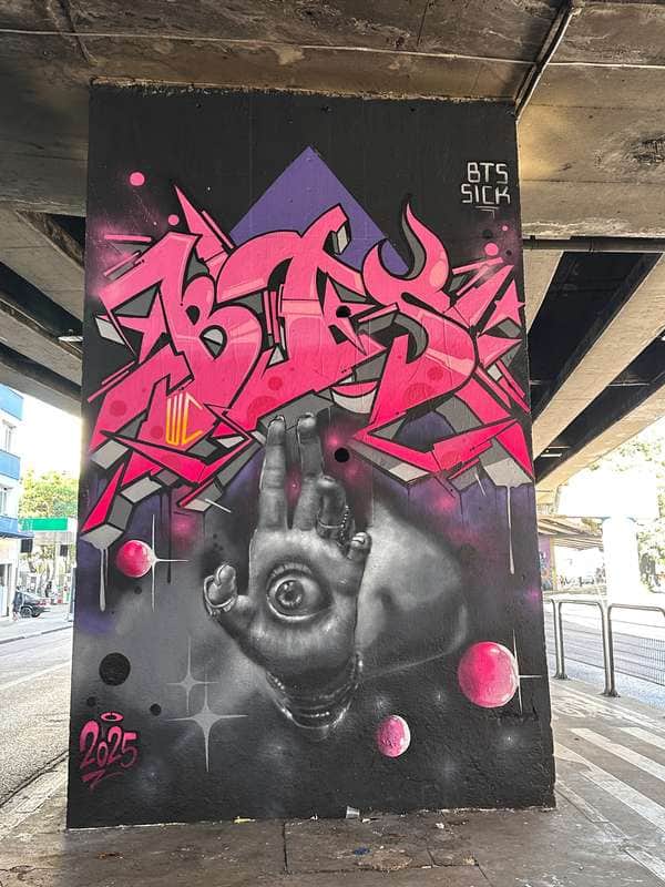 Untitled street art by Marcio Sick in Sao Paulo