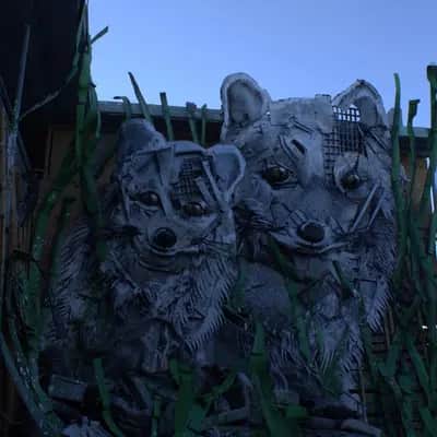 "Wild Wild Waste, Big Trash Animal Zoo" by Bordalo ll in Las Vegas