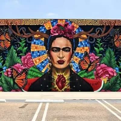 "Frida Kahlo Portrait Mural" by Nerv One in Los Angeles