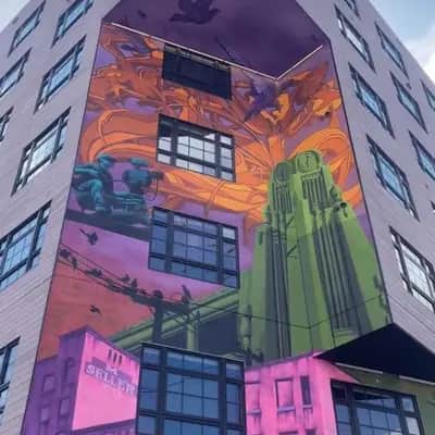 "Urban Sunset Bird Migration" by Eric Skotnes in Los Angeles