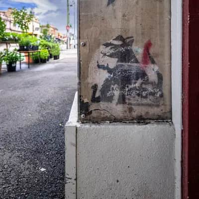 "Rat" by Banksy in Melbourne