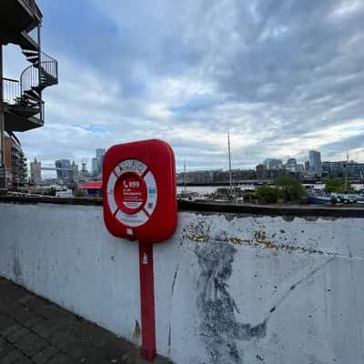 "Fishing Boy" by Banksy in London