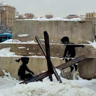 "War in Ukraine" by Banksy in Kyiv