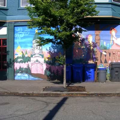 "Eastern European Folk Tale Mural" in Portland
