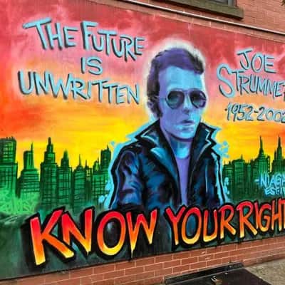 "Joe Strummer Memorial Mural" by Dr. Revolt in New York