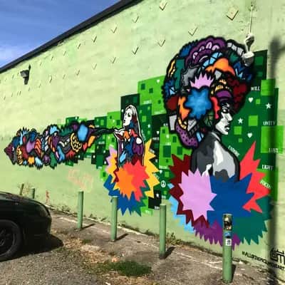 "Colorful Portrait with Motivational Words" by Alloyius Mcilwaine in Portland