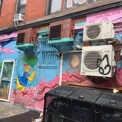 "Tropical Ocean Life Mural" by batsunyc in New York