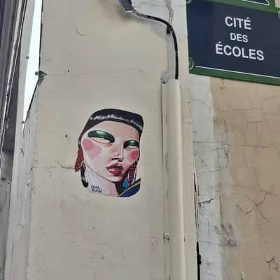 "Portrait with Green Eyes" by Zelda Bomba in Paris