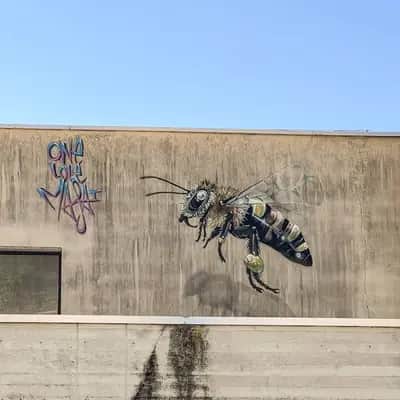 "Giant Bee Mural" by Louis Masai in Arcugnano