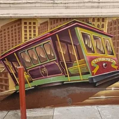 "Cable Car Mural" in San Francisco