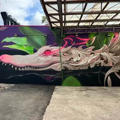 "Ornamental Albino Gator" by BubleGum in Miami