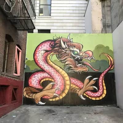 "Alley dragon" by Luke Dragon in San Francisco
