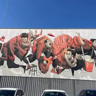 "Red path" by Difuz in Madrid