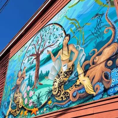 "Underwater Fantasy Mural" by mary mann in Seattle