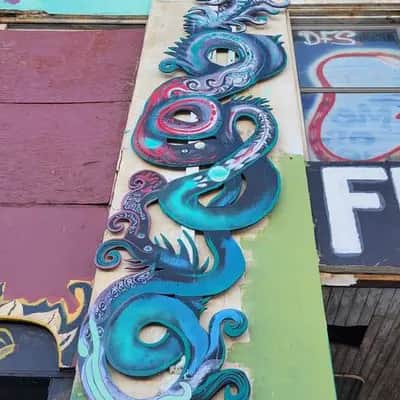 "Serpentine Dragon Mural" in Seattle