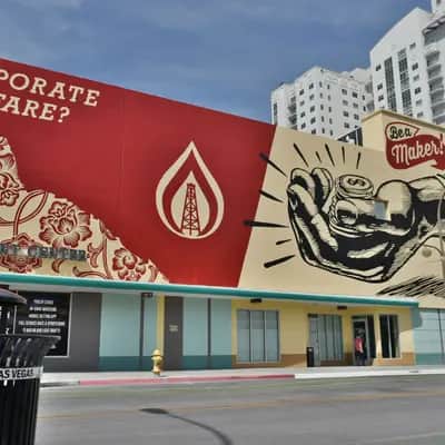 "Corporate Welfare" by Shepard Fairey (Obey Giant) in Las Vegas