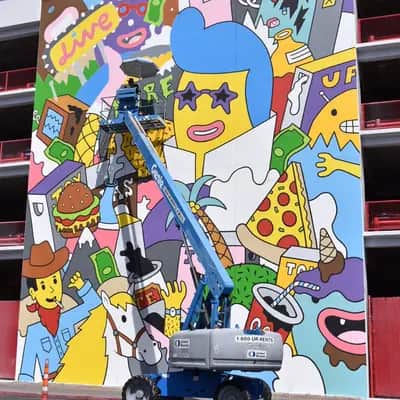 "Cartoon Character Collage Mural" by thisismybworld in Las Vegas