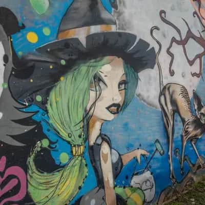 "Witch with Green Hair" in Lisbon
