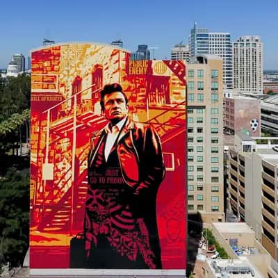 "Johnn Cash" by Shepard Fairey in Sacramento