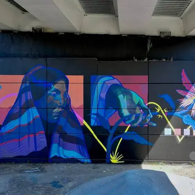 Wise Woman and  Bird Flower