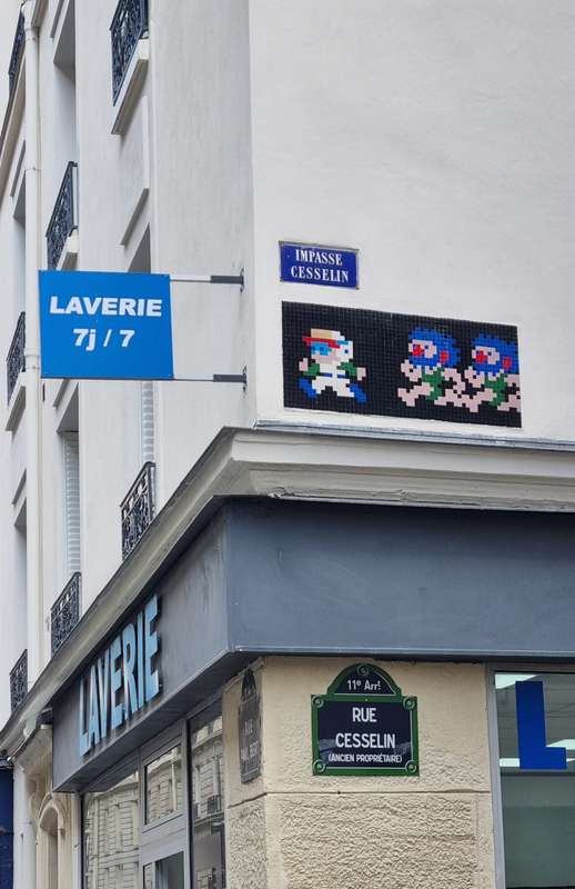 "PA_1014, Lode Runner" by Invader in Paris 11e Arrondissement, Paris