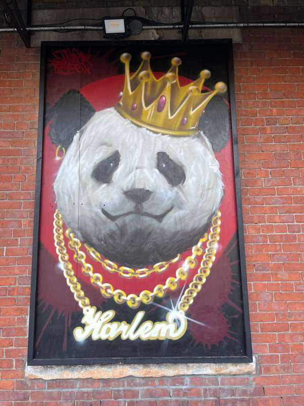 "Panda King Harlem Portrait" by Ricky Heeraman in Manhattan Community Board 9, New York