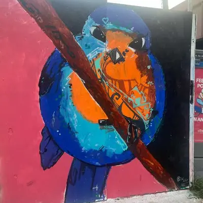 Bird with Crossed Branch