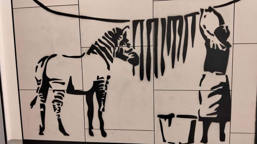"Zebra Laundry Stencil" in South Yarra, Melbourne