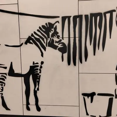 Zebra Laundry Stencil
