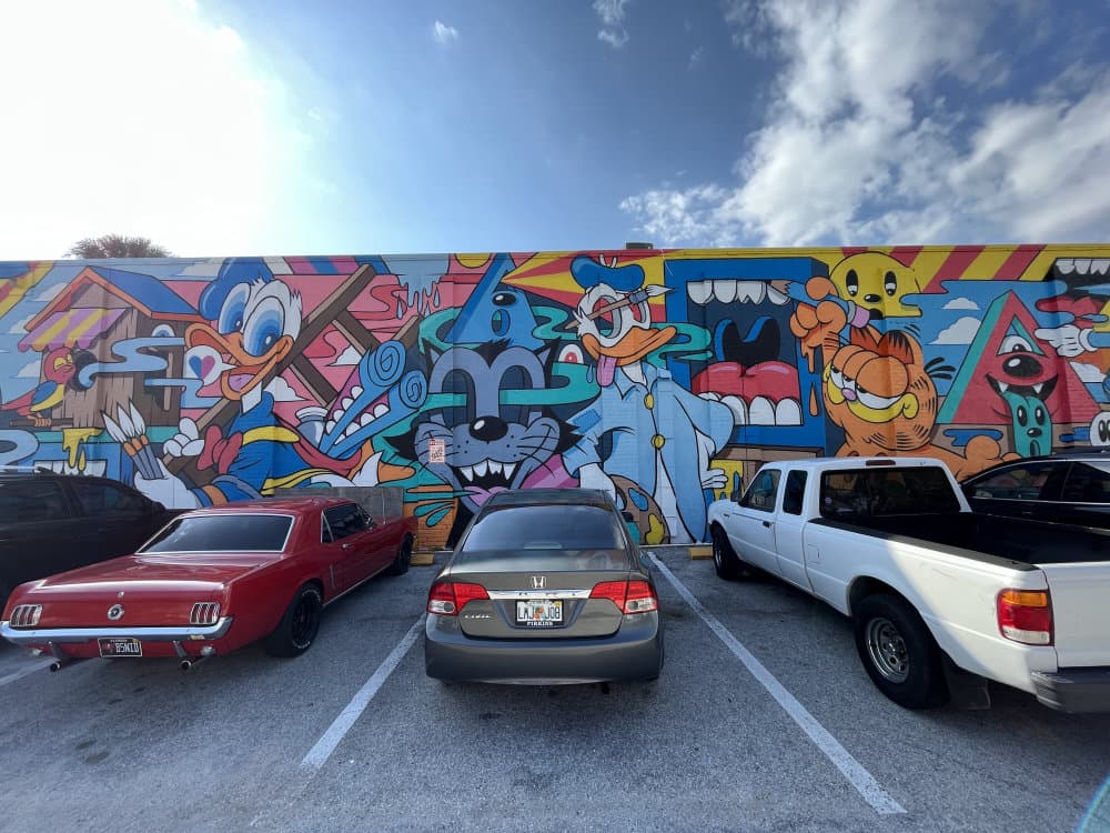 Cartoon Character Collision Mural