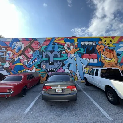 Cartoon Character Collision Mural