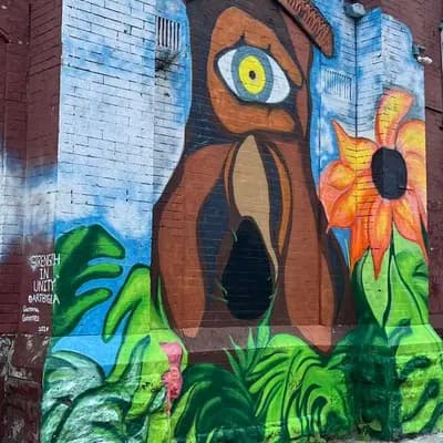 Surreal Dog with Yellow Eye