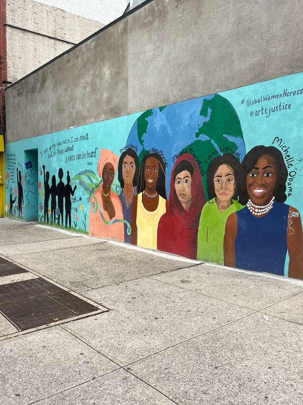 "Global Women Heroes" by ARTE (Art Resistance Through Education) in Manhattan Community Board 10, New York