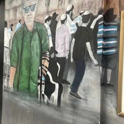 Elderly Man Among Shadows