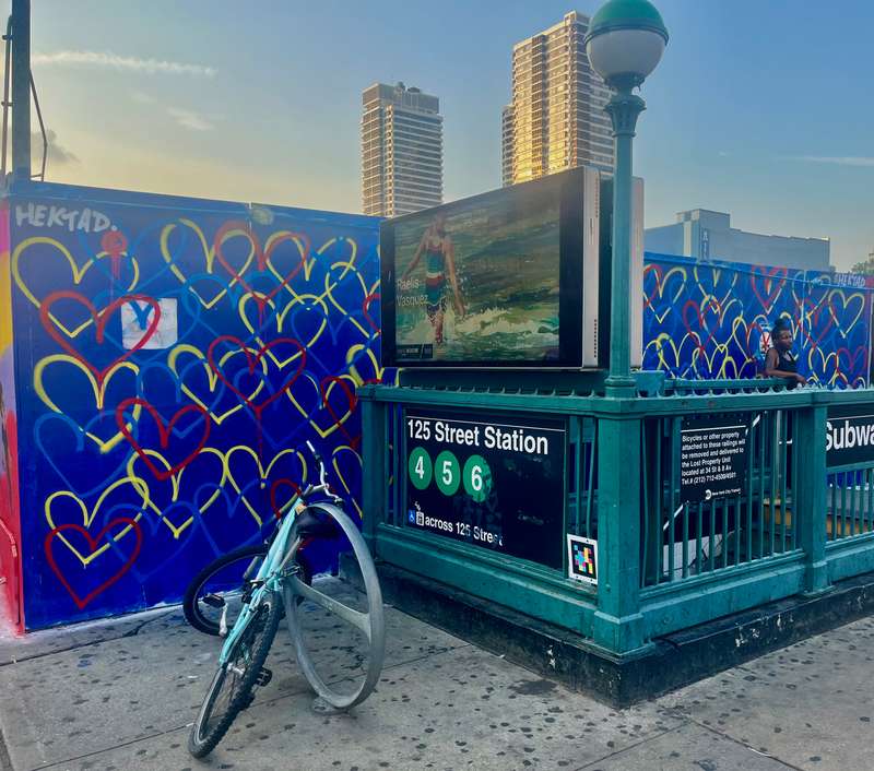 "Colorful Hearts Mural" by HekTad in Manhattan Community Board 11, New York
