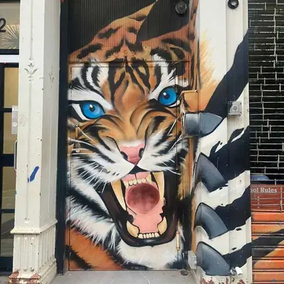 Roaring Tiger Portrait Mural